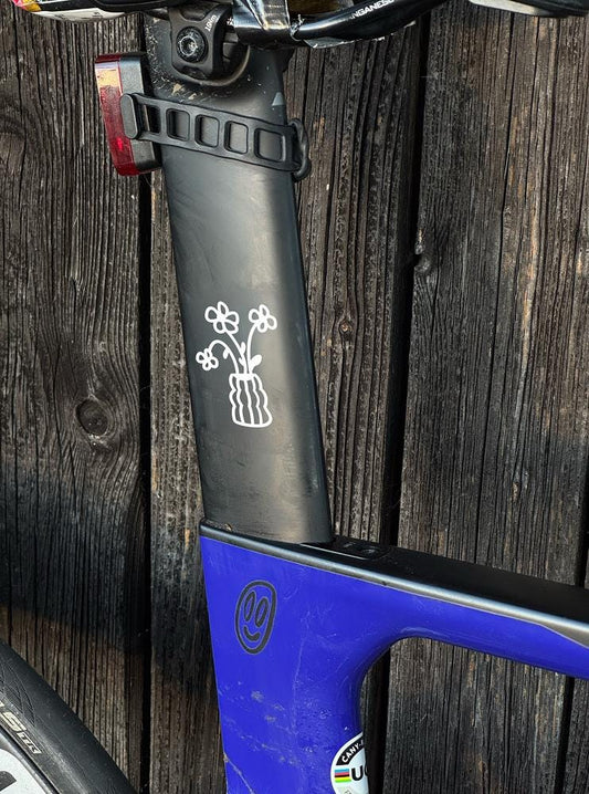 Blumenstrauß, Fahrrad Sticker Vinyl, Blumen, Süße Blumen Deko, Fahrrad-Deko - Handmade
