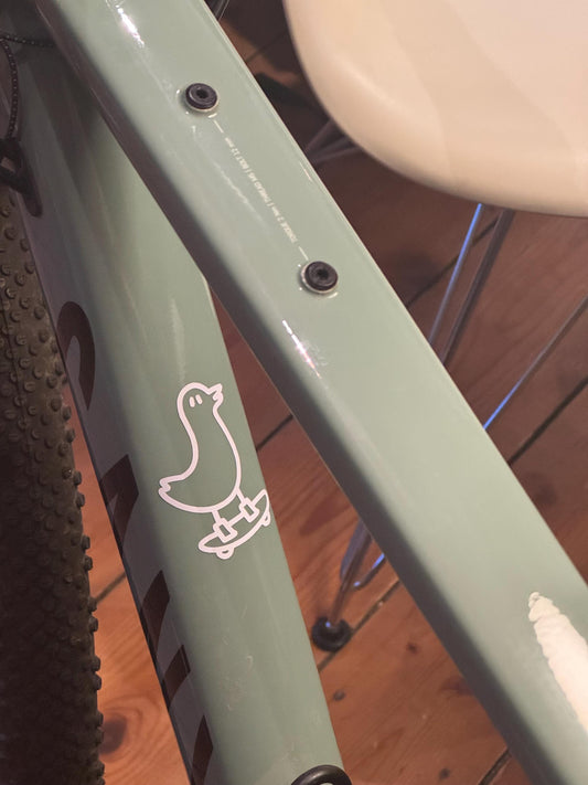 Coole Skater-Ente , Fahrrad Sticker Vinyl, Ente Design, Hipster Ente Sticker, Fahrrad-Deko - Handmade