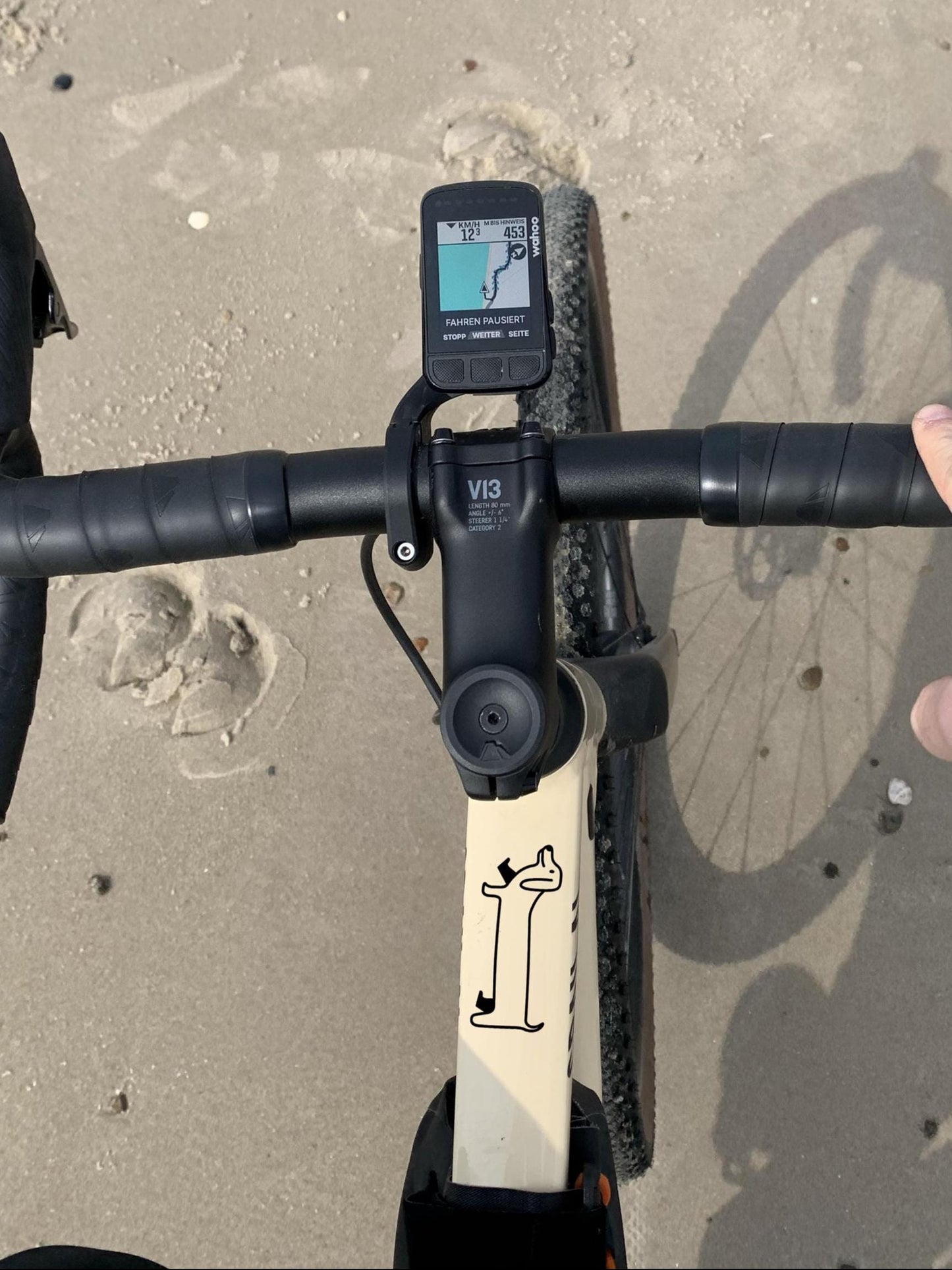 Bike sticker vinyl, langer Dackel - Handmade