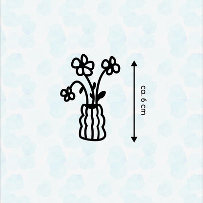 Blumenstrauß, Fahrrad Sticker Vinyl, Blumen, Süße Blumen Deko, Fahrrad-Deko - Handmade