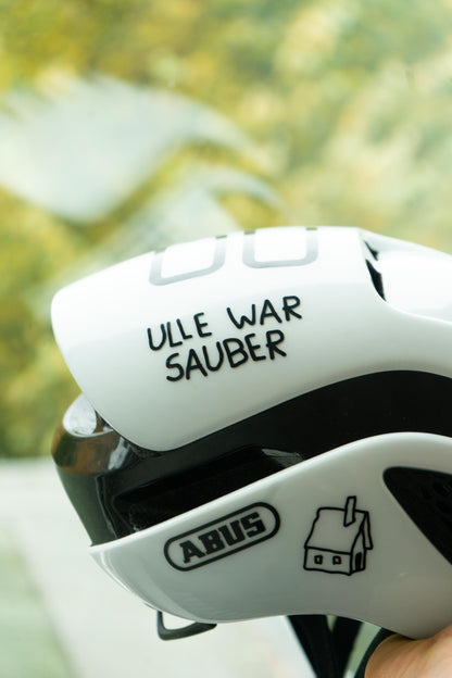 Fahrrad Sticker Aufkleber Vinyl - Ulle war sauber, Ullrich - Handmade