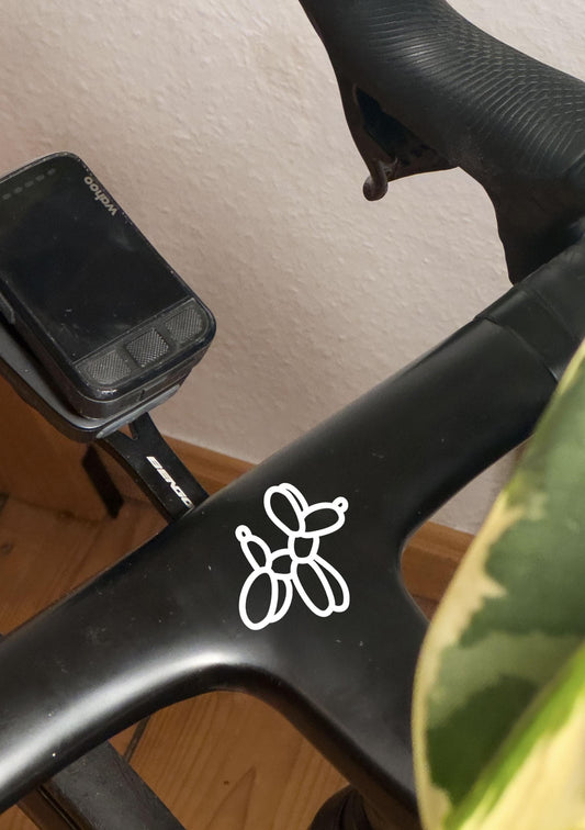 Fahrrad sticker - Ballon Hund, Vinyl, Deko, Fahrrad-Deko - Handmade