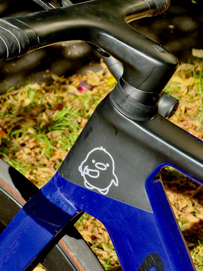Fahrrad sticker Ente mit Messer / Duck With Knife, Vinyl, Deko, Fahrrad-Deko - Handmade