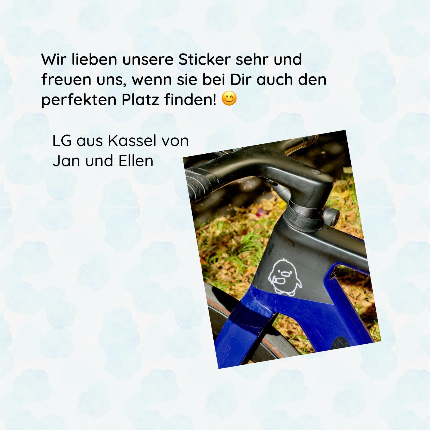 Fahrrad sticker Ente mit Messer / Duck With Knife, Vinyl, Deko, Fahrrad-Deko - Handmade