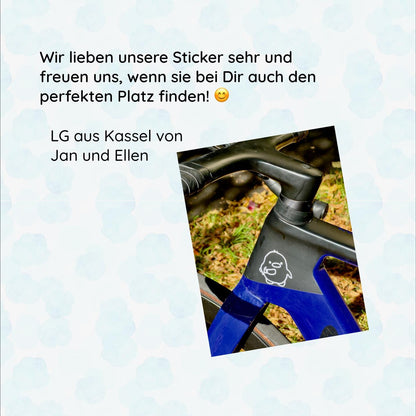 Fahrrad sticker Ente mit Messer / Duck With Knife, Vinyl, Deko, Fahrrad-Deko - Handmade