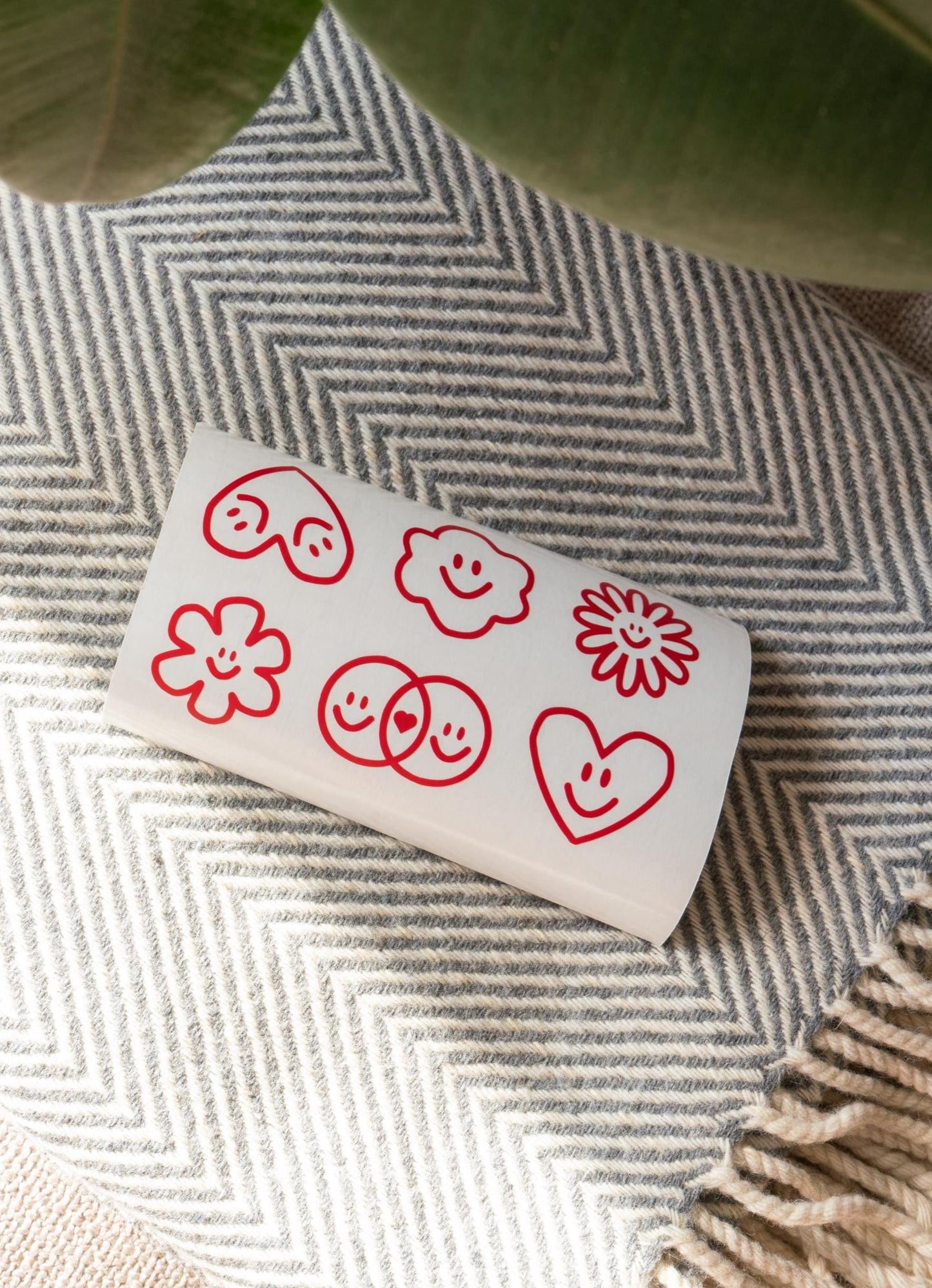Fahrrad sticker - Happy faces und Shapes emojis - Handmade