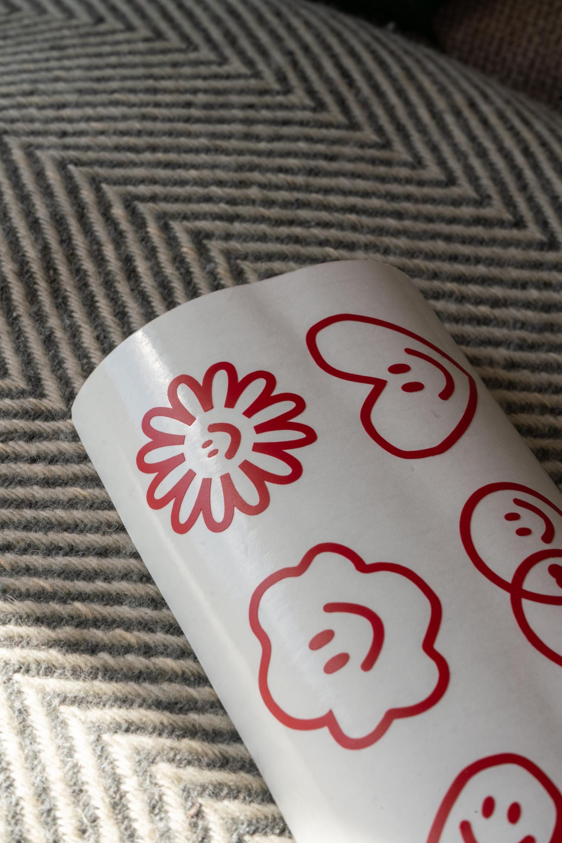 Fahrrad sticker - Happy faces und Shapes emojis - Handmade