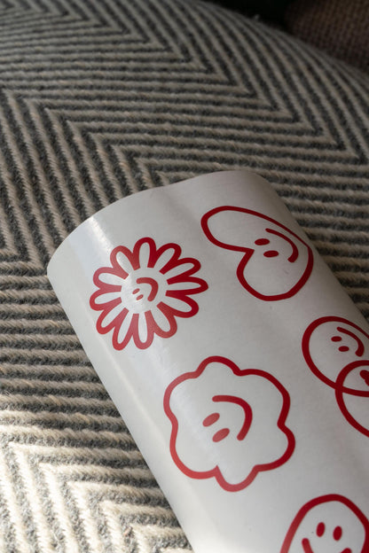Fahrrad sticker - Happy faces und Shapes emojis - Handmade