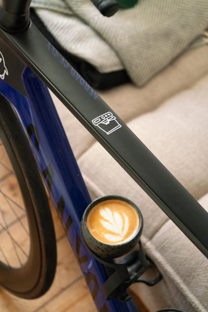 Fahrrad sticker Siebträger, Portafilter, Kaffeemaschine, Vinyl, Deko, Fahrrad-Deko - Handmade