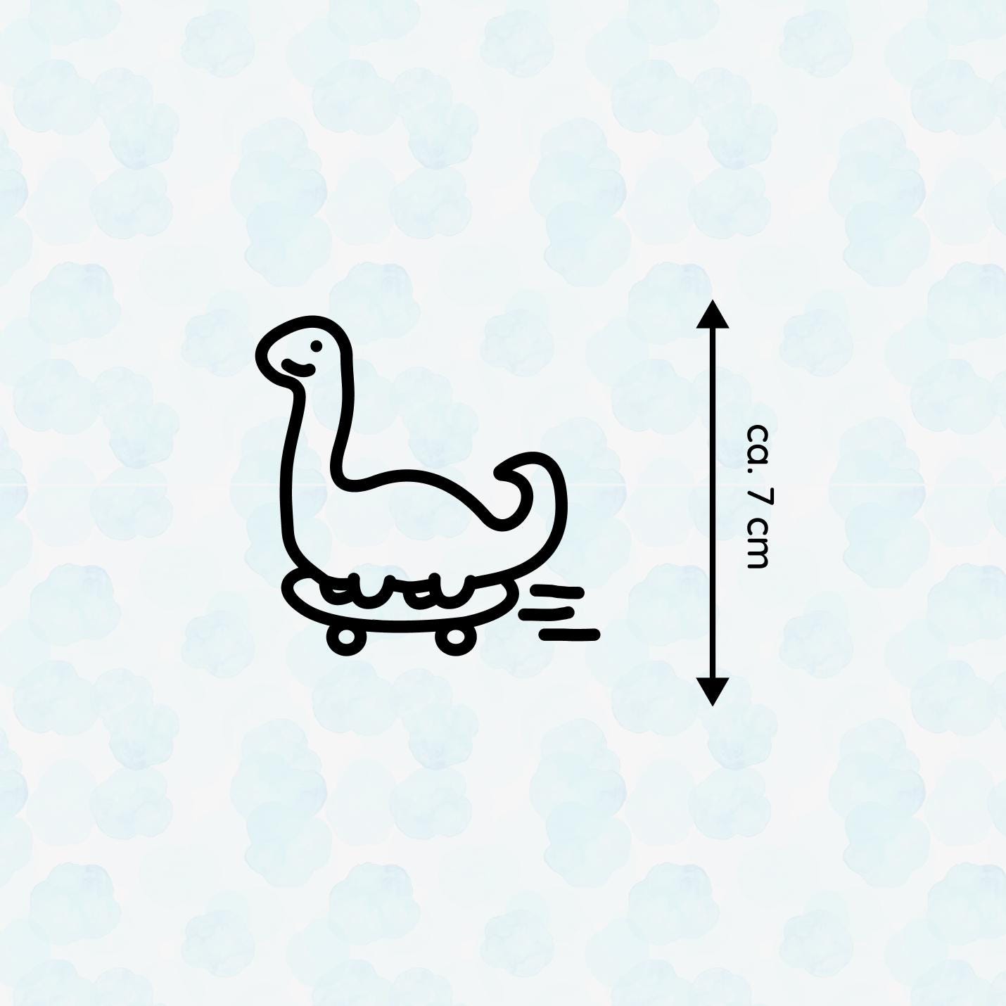 Fahrrad sticker skating Dino, Dinosaurus, Vinyl, Deko, Fahrrad-Deko - Handmade