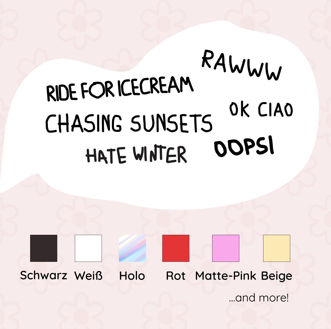 Wunschtext Sticker