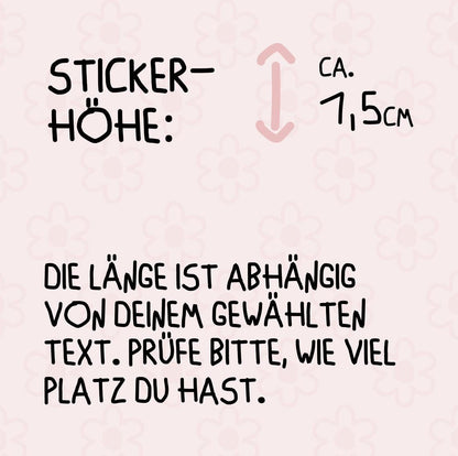 Wunschtext Sticker